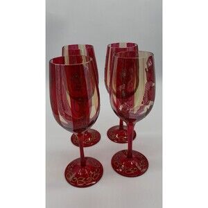 vintage Pier 1 Imports Christmas wine glasses